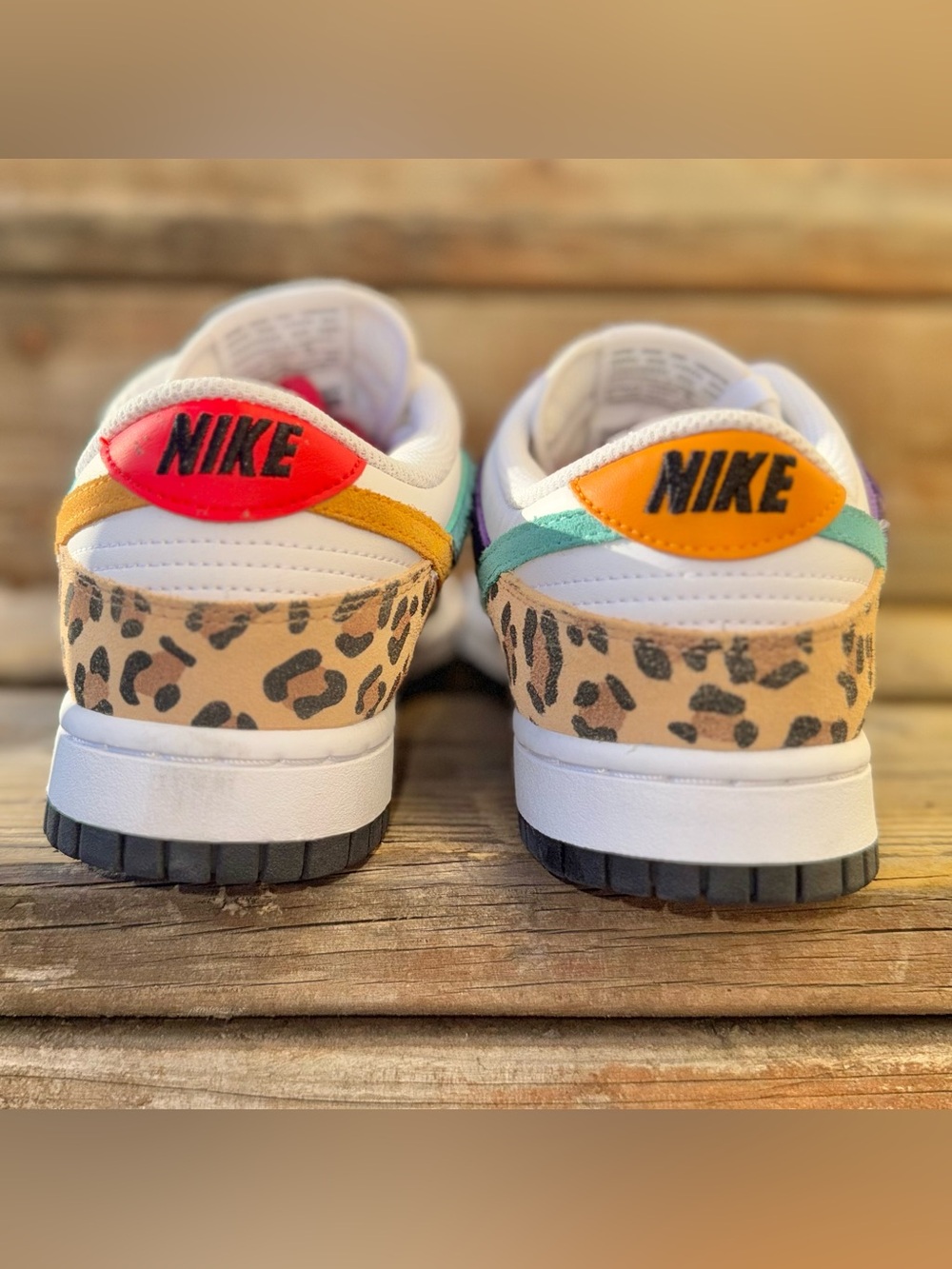 Rare Nike Dunk Low SE Safari Mix Patchwork Animal Print Womenâs 7.5 - Picture 5 of 11